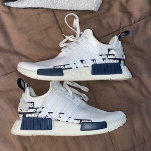 Adidas NMDs Women's White and Navy Sneakers